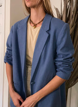 Load image into Gallery viewer, Vintage Cornflower Blue Wool Blazer