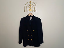 Load image into Gallery viewer, Vintage Double Breasted Black Blazer