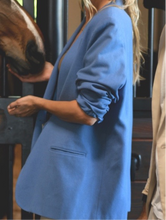 Load image into Gallery viewer, Vintage Cornflower Blue Wool Blazer