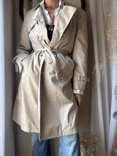 Load image into Gallery viewer, Vintage Classic Beige Cotton Blend Trench Coat with Removable Lining
