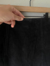 Load image into Gallery viewer, Vintage Black Suede Leather Classic Mini Skirt
