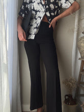Load image into Gallery viewer, Vintage Christian Lacroix Classic Black Straight Leg Trousers 32" Inseam Front Pleats
