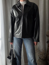Load image into Gallery viewer, Vintage 90s 2000s Oversized Minimal Leather Boxy Moto Jacket
