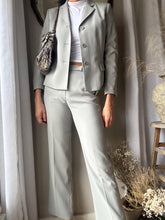 Load image into Gallery viewer, Vintage Dead Stock Sage Green Suit Blazer Wide Leg Trouser Set NWT
