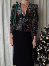 Load image into Gallery viewer, Vintage Black Velvet Long Maxi Skirt Made in USA

