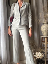 Load image into Gallery viewer, Vintage Dead Stock Sage Green Suit Blazer Wide Leg Trouser Set NWT
