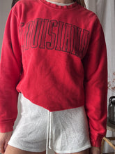 Load image into Gallery viewer, Vintage Red Ribbed Cotton Oversized Louisiana Pullover
