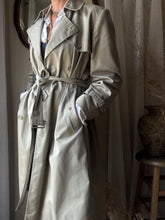 Load image into Gallery viewer, Vintage London Fog Oversized Classic Grey Green Beige Cotton Blend Trench Coat
