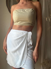 Load image into Gallery viewer, Vintage Linen Khaki Crop Top Removable Straps
