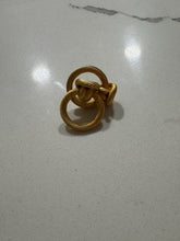 Load image into Gallery viewer, Vintage Gold Tone Rope Knot Statement Door Knocker Earrings
