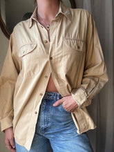 Load image into Gallery viewer, Vintage Silk Cotton Beige Oversized Button Up Button Down
