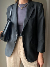Load image into Gallery viewer, Vintage Oversized Dark Grey Chaps By Ralph Lauren Wool Blazer Made in USA
