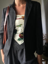 Load image into Gallery viewer, Vintage Black Cropped Camelhair Jacket
