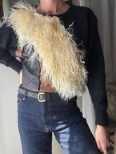 Load image into Gallery viewer, Vintage 80s Didier Ronsard Mohair Leather Oversized Sweater, Made in France
