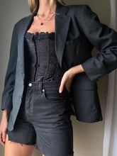 Load image into Gallery viewer, Vintage Oversized Dark Grey Chaps By Ralph Lauren Wool Blazer Made in USA
