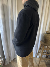 Load image into Gallery viewer, Vintage Wool Mens Black Winter Coat Quilted Lining
