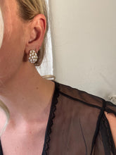 Load image into Gallery viewer, Vintage 80s 90s Multi Pearl Gold Statement Earrings
