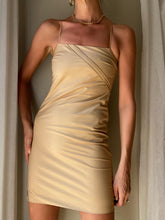 Load image into Gallery viewer, Vintage BCBG Max Azria Mini Dress, Nude Spaghetti Strap, 90s Chic
