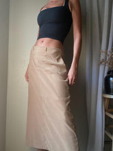 Load image into Gallery viewer, Vintage Long Low Rise Khaki Beige Maxi Skirt with Pockets
