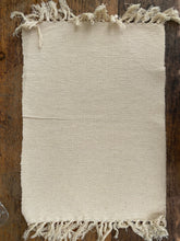Load image into Gallery viewer, Vintage Beige Neutral Woven Placemats Tassel Fringe Set of 5
