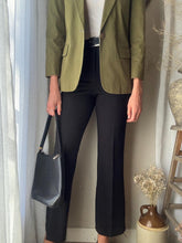 Load image into Gallery viewer, Vintage Christian Lacroix Classic Black Straight Leg Trousers 32" Inseam Front Pleats
