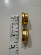 Load image into Gallery viewer, Vintage 90s Gold Tone Thick Hoop Statement Earrings
