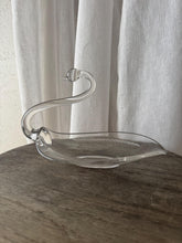 Load image into Gallery viewer, Vintage Mid Century Modern Glass Swan Catch All Tray Dish
