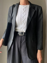 Load image into Gallery viewer, Vintage Oversized Dark Grey Chaps By Ralph Lauren Wool Blazer Made in USA
