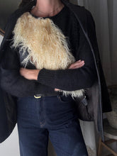 Load image into Gallery viewer, Vintage 80s Didier Ronsard Mohair Leather Oversized Sweater, Made in France
