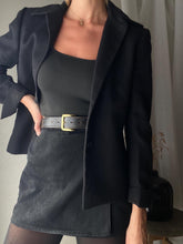 Load image into Gallery viewer, Vintage Black Cropped Camelhair Jacket
