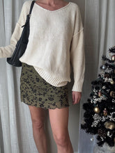 Load image into Gallery viewer, Vintage Oversized Off White Knit Cotton Fisherman V Neck Sweater
