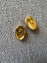 Load image into Gallery viewer, Vintage 80s 90s Gold Oval Stud Earrings: 90s Statement Jewelry
