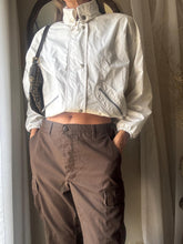 Load image into Gallery viewer, Vintage London Fog White Windbreaker Parka: High Neck, Concealable Hood

