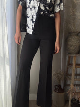 Load image into Gallery viewer, Vintage Christian Lacroix Classic Black Straight Leg Trousers 32" Inseam Front Pleats
