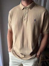 Load image into Gallery viewer, Vintage Ralph Lauren Polo Classic Beige Khaki Cotton Short Sleeve Collared Shirt Mens
