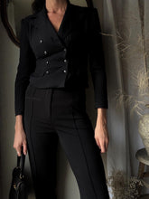 Load image into Gallery viewer, Vintage Ralph Lauren Silk Cropped Blazer: Double Breasted, Made in USA
