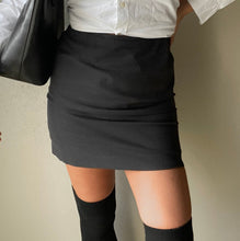 Load image into Gallery viewer, Vintage Dark Steel Grey Mini Skirt
