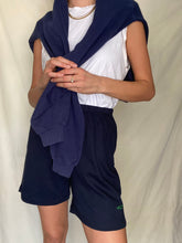 Load image into Gallery viewer, Vintage Cotton Dark Navy Blue Shorts with Green Keep Earth Vintage Embroidered Logo
