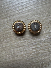 Load image into Gallery viewer, Vintage 90s Pearl Rhinestone Stud Gold Rings Earrings
