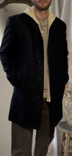 Load image into Gallery viewer, Classic Vintage London Fog Black Wool Mens Long Peacoat

