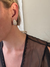 Load image into Gallery viewer, Vintage 80s 90s Multi Pearl Gold Statement Earrings
