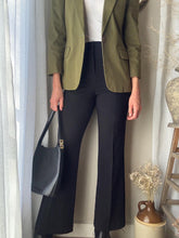 Load image into Gallery viewer, Vintage Christian Lacroix Classic Black Straight Leg Trousers 32" Inseam Front Pleats
