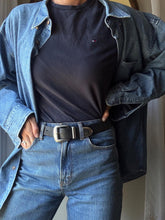 Load image into Gallery viewer, Vintage Tommy Hilfiger Dark Navy Blue Cotton Tee Shirt
