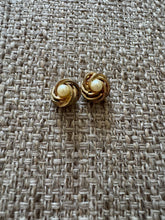 Load image into Gallery viewer, Vintage Pearl Stud and Gold Earrings
