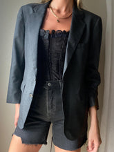 Load image into Gallery viewer, Vintage Oversized Dark Grey Chaps By Ralph Lauren Wool Blazer Made in USA
