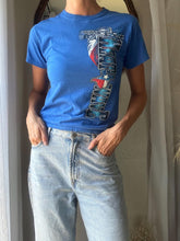 Load image into Gallery viewer, Vintage Bright Blue Texas Heatwave Truck Cropped Graphic Tee TShirt Cotton
