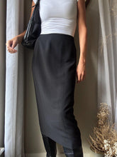 Load image into Gallery viewer, Vintage Deadstock Classic Black Long Maxi Skirt NWT Lined
