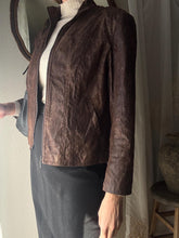 Load image into Gallery viewer, Vintage Brown Faux Suede Leather Jacket
