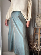 Load image into Gallery viewer, Vintage Deadstock Jade Green Iridescent Long Maxi Skirt NWT Made in Canada
