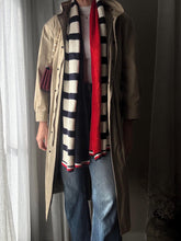 Load image into Gallery viewer, Vintage Beige Cotton Trench Coat High Neck with Hideable Hood and Removable Wool Liner
